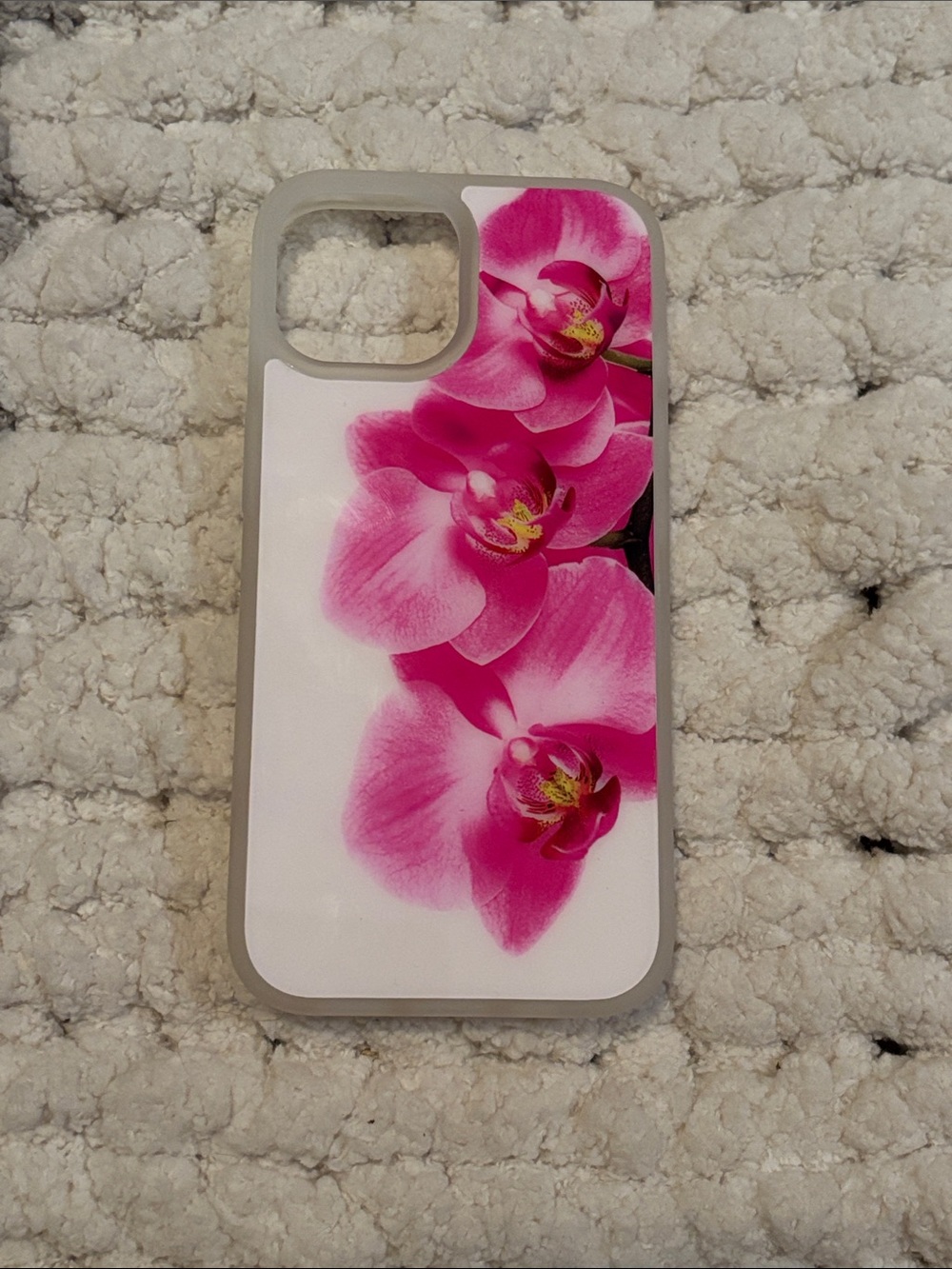 Pink Orchid Floral Phone Case with Slim Protective Frame